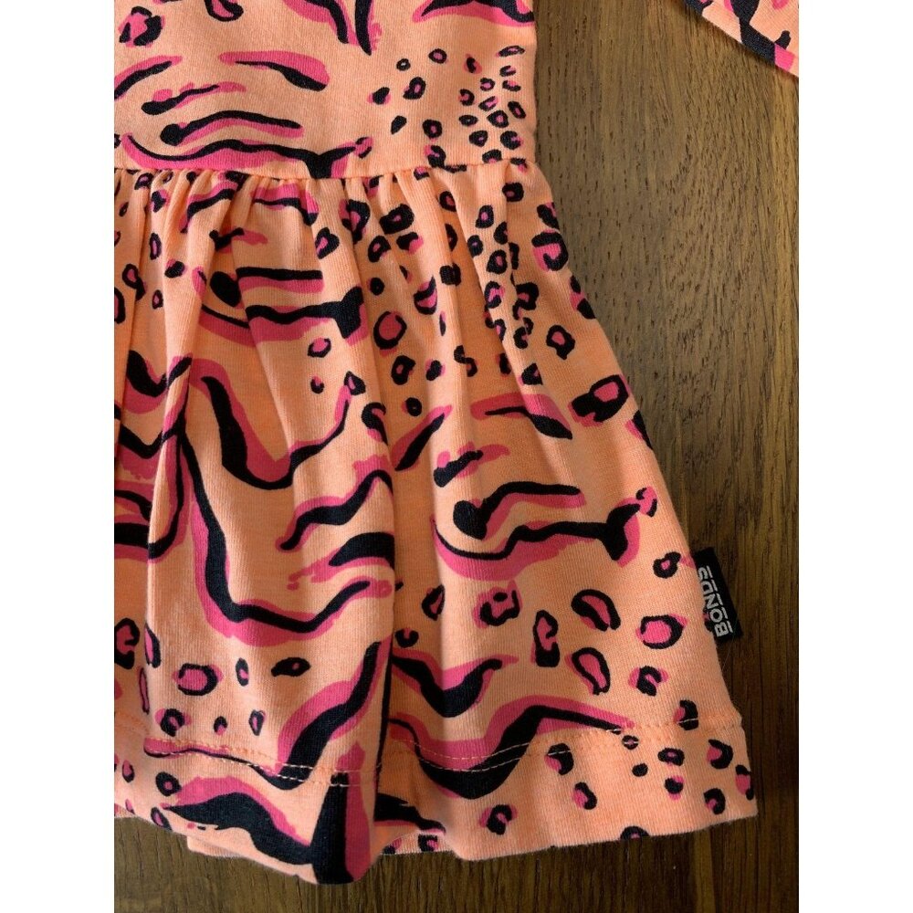 BONDS Tiger Dress Bodysuit Baby Girls 0-3 000 Orange Cat Print Wondersuit NWOT - Picture 4 of 5